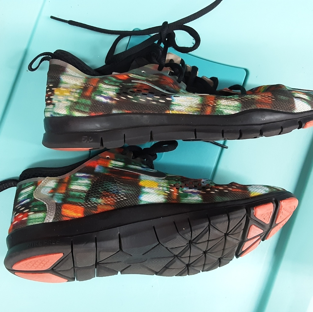Nike Free Flyknit 5.0 Women's Multi Colored Sneakers Size 7 - Picture 7 of 16